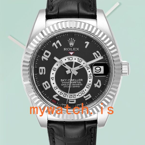 Rolex Sky-dweller 42mm Men’s 326139BKAL Black Dial Silver-tone
