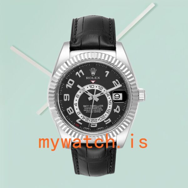 Rolex Sky-dweller 42mm Men’s 326139BKAL Black Dial Silver-tone - Image 4