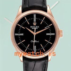 Rolex Cellini m50505-0009 Men’s 39mm Leather Strap Automatic