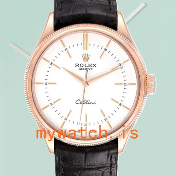 Rolex Cellini 39mm Men’s m50505-0021 Leather Strap