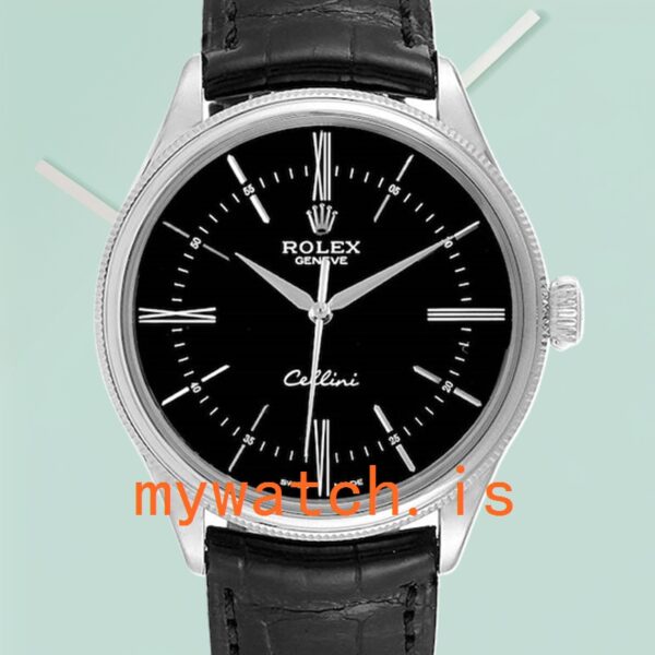 Rolex Cellini Men’s m50509-0006 39mm Leather Strap Automatic