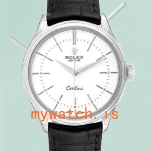 Rolex Cellini Men’s 39mm m50509-0016 Leather Strap Automatic