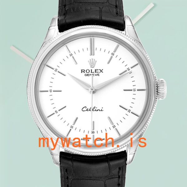 Rolex Cellini Men’s 39mm m50509-0016 Leather Strap Automatic