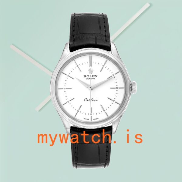 Rolex Cellini Men’s 39mm m50509-0016 Leather Strap Automatic - Image 4