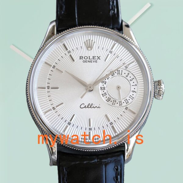 Rolex Cellini m50519-0006 39mm Men’s Leather Strap