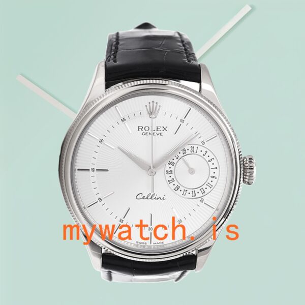 Rolex Cellini m50519-0006 39mm Men’s Leather Strap - Image 4