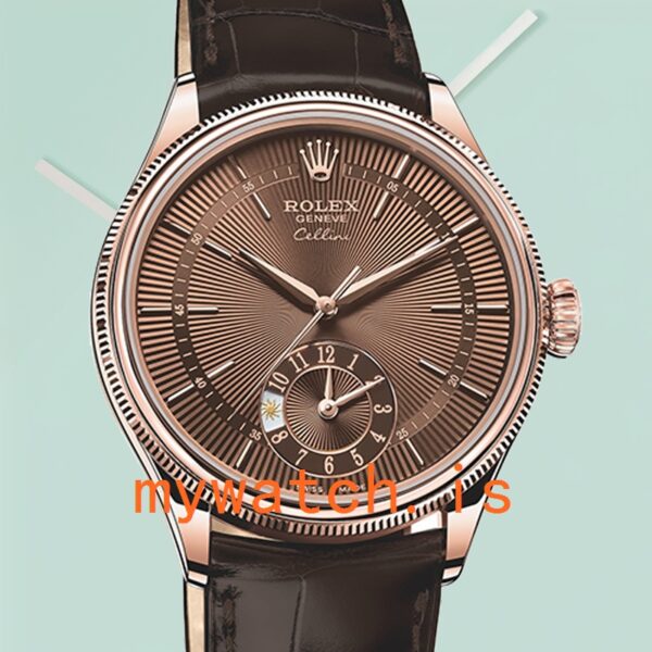 Rolex Cellini 39mm Men’s m50525-0015 Automatic Leather Strap
