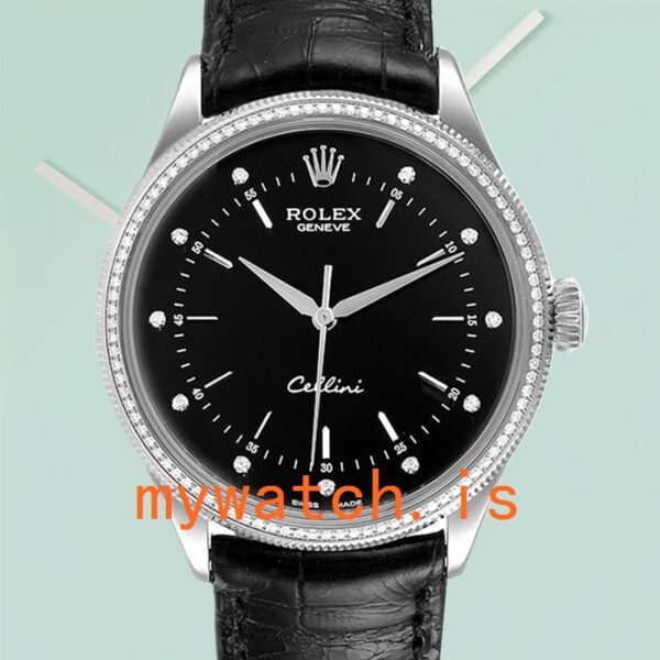 Rolex Cellini m50609rbr-0007 Men’s 39mm Leather Strap