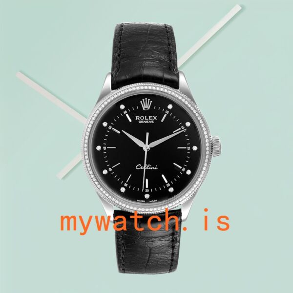 Rolex Cellini m50609rbr-0007 Men’s 39mm Leather Strap - Image 2