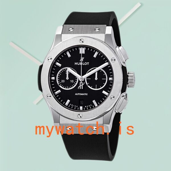 Hublot Classic Fusion Men’s 45mm 541.NX.1171.RX Rubber Band Black Dial - Image 2