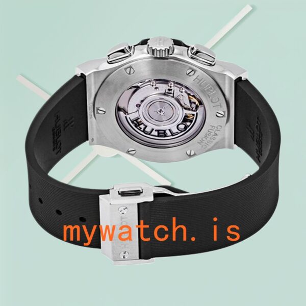 Hublot Classic Fusion Men’s 45mm 541.NX.1171.RX Rubber Band Black Dial - Image 4