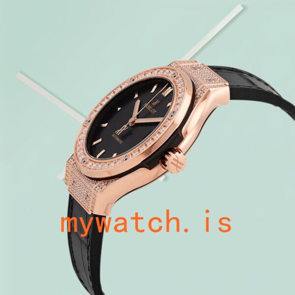 Hublot Classic Fusion Ladies 33mm 565.OX.1480.LR.1204 Diamond Rose Gold-tone - Image 4