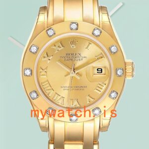 Rolex Pearlmaster 80318 29mm Ladies Automatic Stainless Steel With Diamonds
