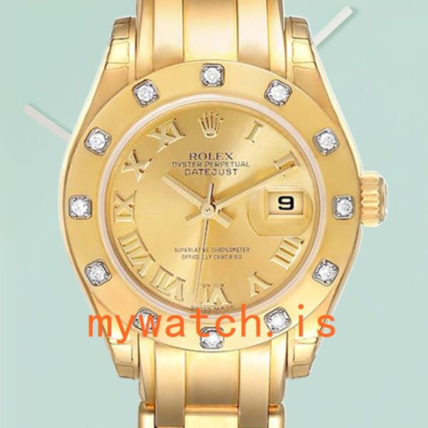 Rolex Pearlmaster 80318 29mm Ladies Automatic Stainless Steel With Diamonds