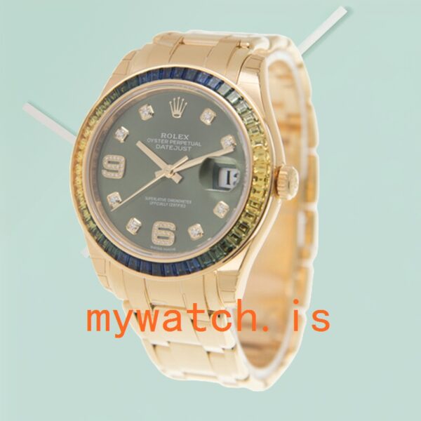 Rolex Pearlmaster 31mm Ladies 86348SABLV-42748 Green Dial - Image 4