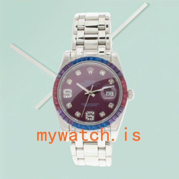 Rolex Pearlmaster 86349SAFUBL-42749 Ladies 31mm Diamond Bezel Bracelet - Image 2