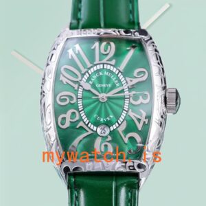 Franck Muller Cintrée Curvex 40mm 8880 CC AT Unisex Green Dial Silver-tone