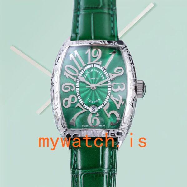 Franck Muller Cintrée Curvex 40mm 8880 CC AT Unisex Green Dial Silver-tone - Image 2
