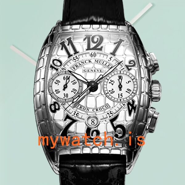 Franck Muller Croco Men’s 40mm 8880 CC-AT-IRO-CRO Silver Dial Silver-tone