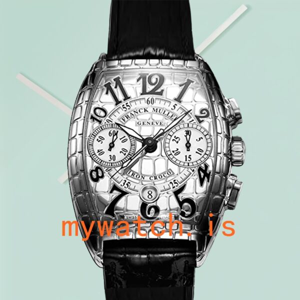 Franck Muller Croco Men’s 40mm 8880 CC-AT-IRO-CRO Silver Dial Silver-tone - Image 2