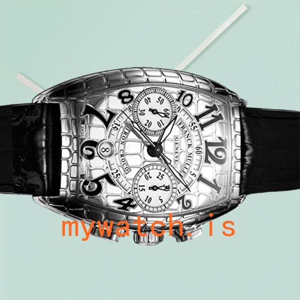 Franck Muller Croco Men’s 40mm 8880 CC-AT-IRO-CRO Silver Dial Silver-tone - Image 3