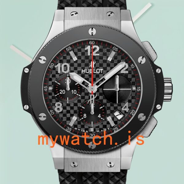 Hublot Big Bang Men’s 44mm 341.SB.131.RX Rubber Band Silver-tone