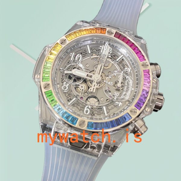 Hublot Big Bang 411.JX.4802.RT.4099 45mm Men’s Rubber Band Transparent - Image 3