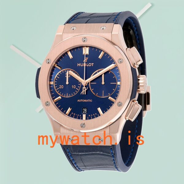 Hublot Classic Fusion 521.OX.7180.LR 42mm Men Stainless Steel Leather Strap - Image 2