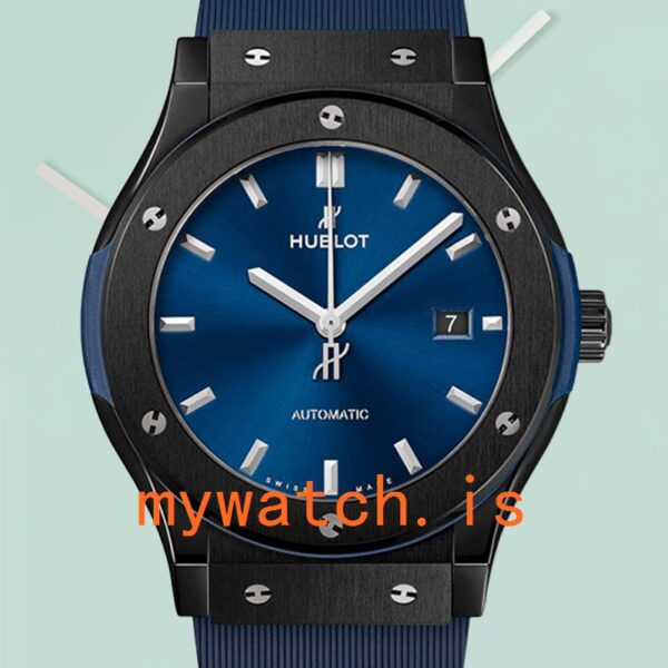 Hublot Classic Fusion 43mm/42mm/45mm 542.CM.7170.RX/511.CM.7170.RX Men’s Ceramic Bezel Blue Dial