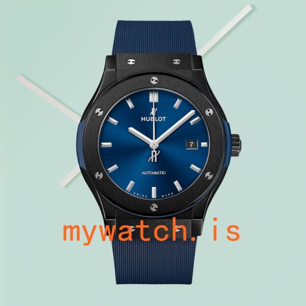Hublot Classic Fusion 43mm/42mm/45mm 542.CM.7170.RX/511.CM.7170.RX Men’s Ceramic Bezel Blue Dial - Image 2
