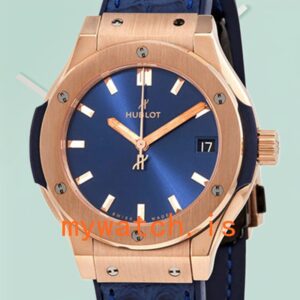 Hublot Classic Fusion 33mm 581.OX.7180.LR Ladies Rose Gold-tone Leather Strap