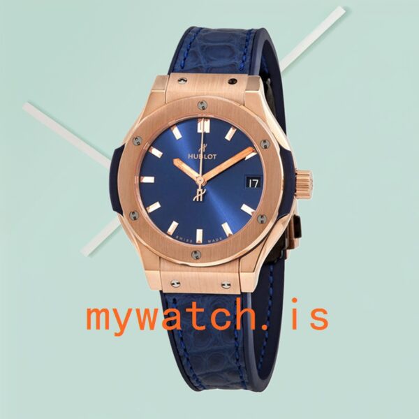 Hublot Classic Fusion 33mm 581.OX.7180.LR Ladies Rose Gold-tone Leather Strap - Image 2