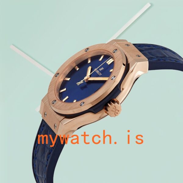 Hublot Classic Fusion 33mm 581.OX.7180.LR Ladies Rose Gold-tone Leather Strap - Image 3