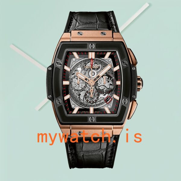 Hublot Spirit Of Big Bang 44mm 601.OM.0183.LR Men Leather Strap Stainless Steel - Image 2