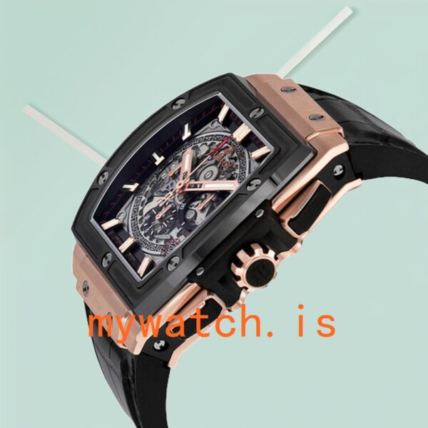 Hublot Spirit Of Big Bang 44mm 601.OM.0183.LR Men Leather Strap Stainless Steel - Image 3