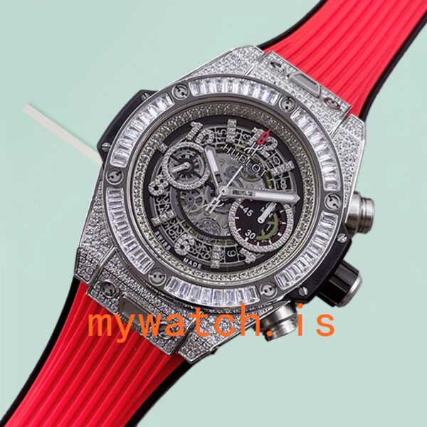 Hublot Big Bang 411.NX.1170.RX.0904-001 Men 44mm Skeleton Dial Rubber Band - Image 2