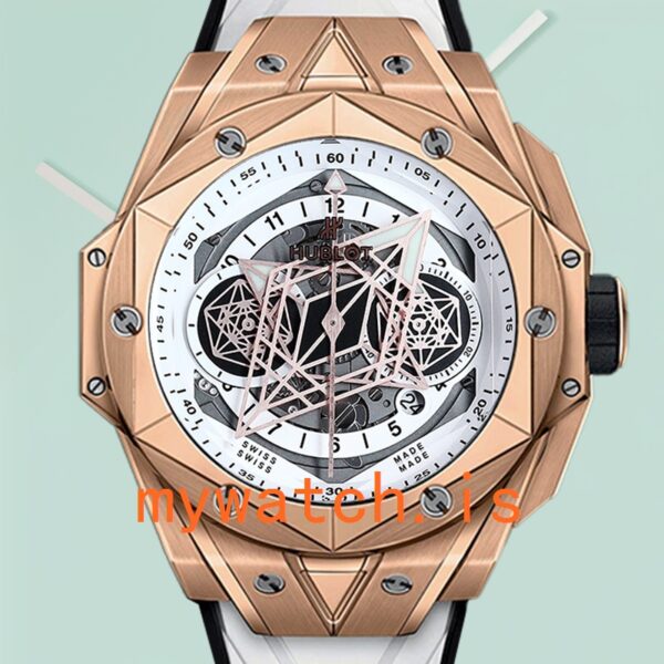 Hublot Big Bang 418.OX.2001.RX.MXM20 44mm Men Rubber Band White Dial