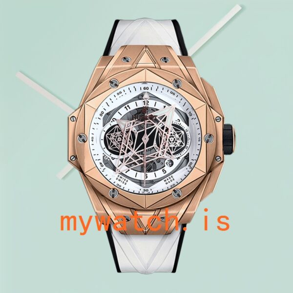 Hublot Big Bang 418.OX.2001.RX.MXM20 44mm Men Rubber Band White Dial - Image 5