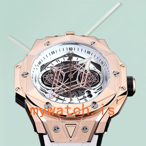 Hublot Big Bang 418.OX.2001.RX.MXM20 44mm Men Rubber Band White Dial - Image 4