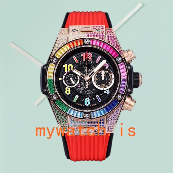 Hublot Big Bang 44mm 421.OX.1118.LR.0999-002 Men Black Skeleton Dial - Image 2