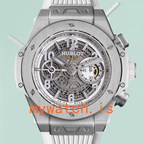 Hublot Big Bang Men 44mm 441.NE.2011.RW Silver-tone Skeleton Dial