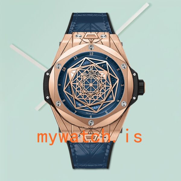 Hublot Big Bang 465.OS.7189.VR.1204.MXM19-001 Men 44mm Rose Gold-tone Blue Dial - Image 2