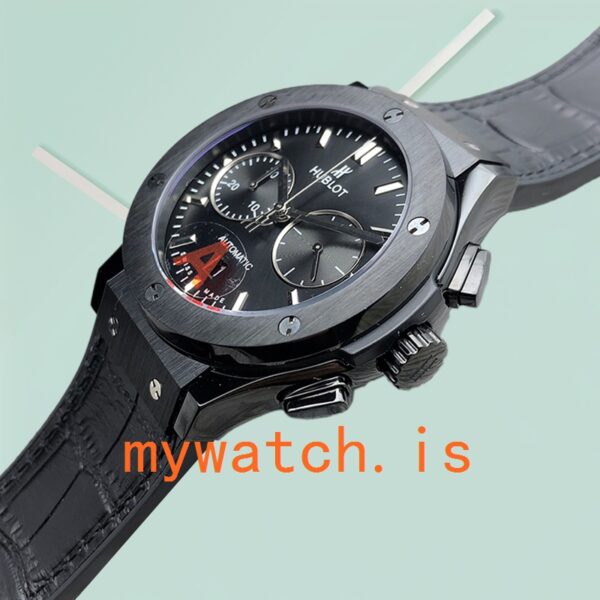 Hublot Classic Fusion 521.CM.1171.RX-001 Men 44mm Stainless Steel Leather Strap - Image 3