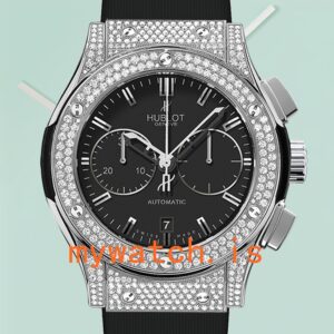 Hublot Classic Fusion 521.NX.9010.LR.1704 Men 44mm Black Dial Rubber Band