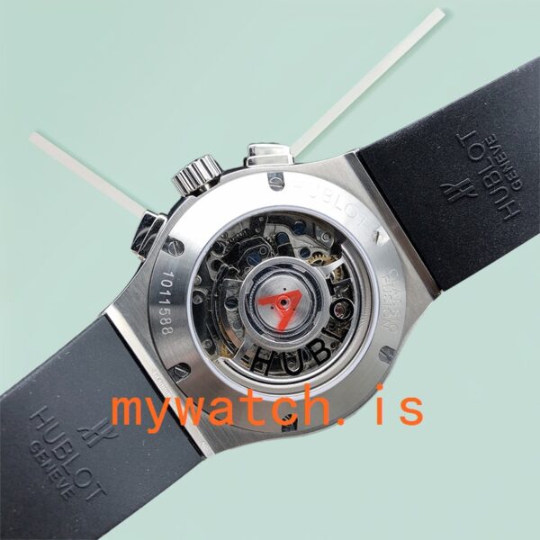 Hublot Classic Fusion 521.NX.9010.LR.1704 Men 44mm Black Dial Rubber Band - Image 4