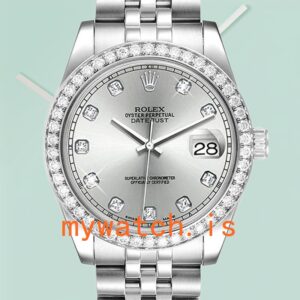 Rolex Datejust Unisex 36mm 116244 Silver-tone Silver Dial