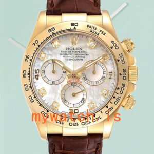 Rolex Daytona 40mm Men’s 116518 Stainless Steel Leather Strap