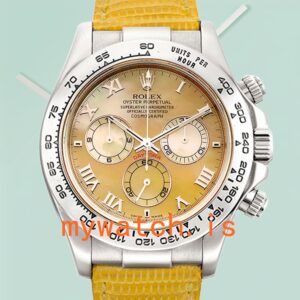 Rolex Daytona 40mm Men’s 116519 Leather Strap Silver-tone