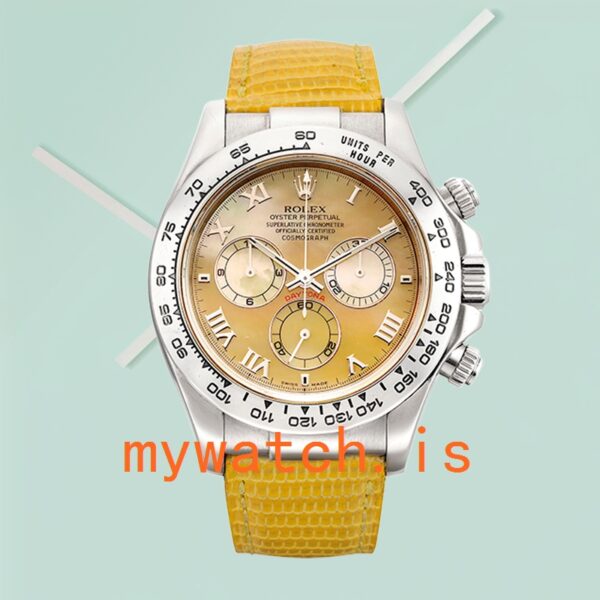 Rolex Daytona 40mm Men’s 116519 Leather Strap Silver-tone - Image 2