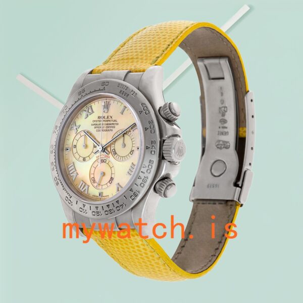 Rolex Daytona 40mm Men’s 116519 Leather Strap Silver-tone - Image 4